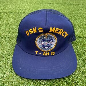USNS Mercy T-AH 19 Navy Military Vintage Trucker Hat